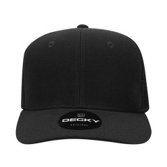 Decky 1053 6 Panel Curve Bill Trucker Cap - Black - Black / One Size Fits Most