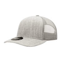 Decky 1053 6 Panel Curve Bill Trucker Cap - Heather Gray - Gray / One Size Fits Most