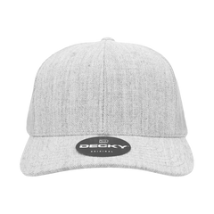 Decky 1053 6 Panel Curve Bill Trucker Cap - Heather Gray - Gray / One Size Fits Most