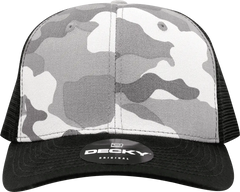 Decky 1054 Cotton Curve Billl Trucker Cap - Black Urban Camo Black - Black Urban Camo Black / One Size Fits Most