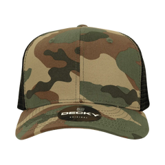 Decky 1054 Cotton Curve Billl Trucker Cap - Woodland Camo Black - Muti-Color / One Size Fits Most