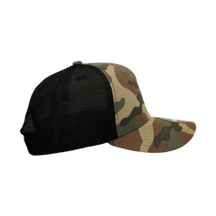 Decky 1054 Cotton Curve Billl Trucker Cap - Woodland Camo Black - Muti-Color / One Size Fits Most