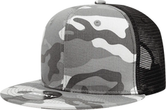 Decky 1055 Cotton Flat Bill Trucker Cap - Urban Camo Black - Urban Camo Black / One Size Fits Most