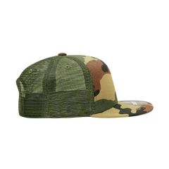 Decky 1055 Cotton Flat Bill Trucker Cap - Woodland Olive - Woodland Olive / One Size Fits Most