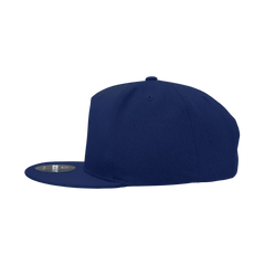 Decky 1064 5 Panel Cotton Flat Bill Snapback Cap - Navy - Navy / One Size Fits Most