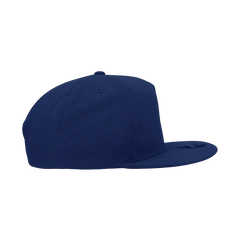 Decky 1064 5 Panel Cotton Flat Bill Snapback Cap - Navy - Navy / One Size Fits Most