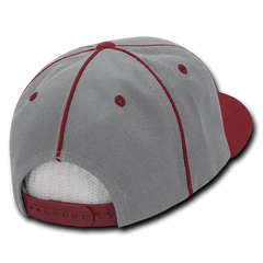 Decky 1078 Piped Crown Snapback Cap - Cardinal - Cardinal / One Size Fits Most