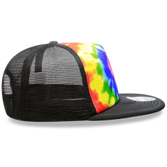 Decky 1079 Tie Dye Print Trucker Cap - Rainbow - Multi-Colored / One Size Fits Most