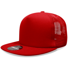 Decky 1080 Heavy Duty Foam Trucker Cap - Red Red - Red / One Size Fits Most