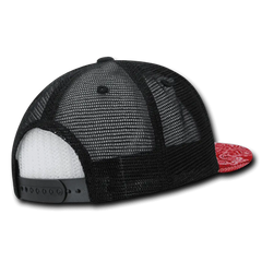 Decky 1083 Bandanna Trucker Cap - Black Red - Black Red / One Size Fits Most