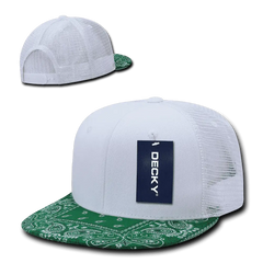 Decky 1083 Bandanna Trucker Cap - White Kelly - White Kelly / One Size Fits Most