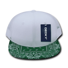 Decky 1083 Bandanna Trucker Cap - White Kelly - White Kelly / One Size Fits Most