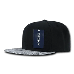 Decky 1093 Bandanna Snapback Cap - Black Gray - Black Gray / One Size Fits Most