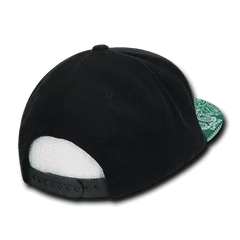 Decky 1093 Bandanna Snapback Cap - Black Kelly - Black Kelly / One Size Fits Most