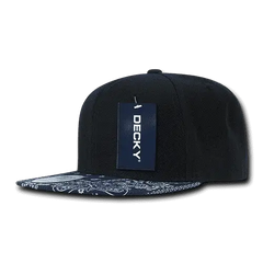 Decky 1093 Bandanna Snapback Cap - Black Navy - Black Navy / One Size Fits Most