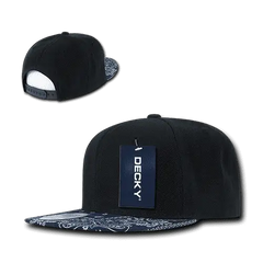 Decky 1093 Bandanna Snapback Cap - Black Navy - Black Navy / One Size Fits Most