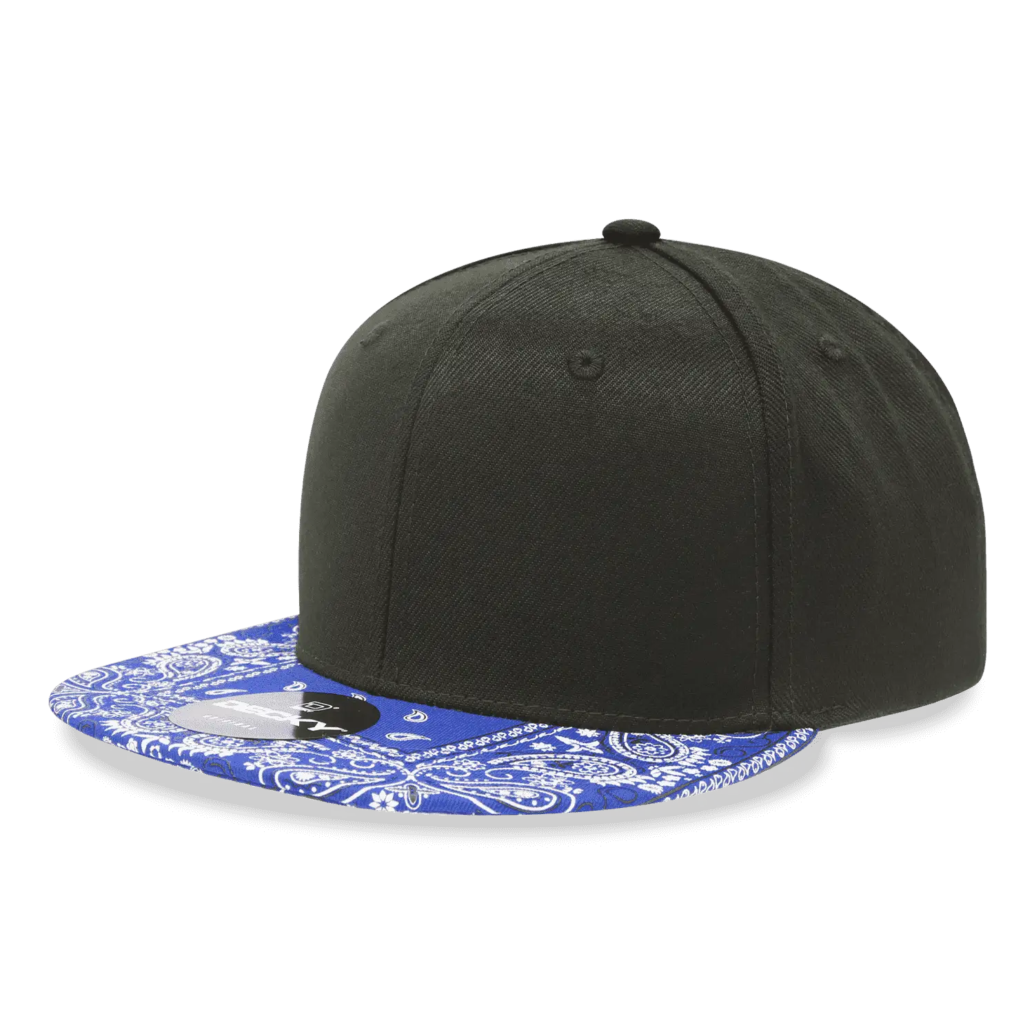 Decky 1093 Bandanna Snapback Cap - Black Royal - Black Royal / One Size Fits Most