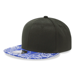 Decky 1093 Bandanna Snapback Cap - Black Royal - Black Royal / One Size Fits Most
