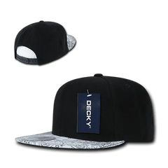 Decky 1093 Bandanna Snapback Cap - Black White - Black White / One Size Fits Most