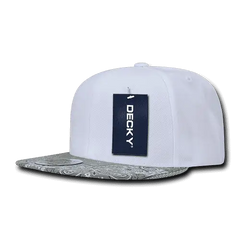 Decky 1093 Bandanna Snapback Cap - White Gray - White Gray / One Size Fits Most