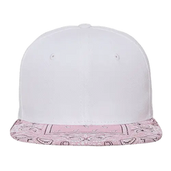 Decky 1093 Bandanna Snapback Cap - White Pink - White Pink / One Size Fits Most