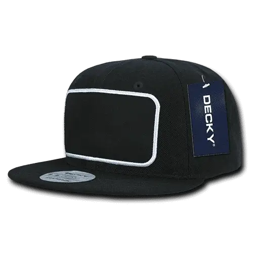 Decky 1096 Patch Snapback Cap - Black - Black / One Size Fits Most