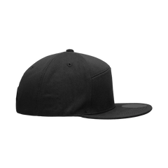 Decky 1098 7 Panel Cotton Snapback Cap - Black - Black / One Size Fits Most