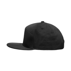 Decky 1098 7 Panel Cotton Snapback Cap - Black - Black / One Size Fits Most