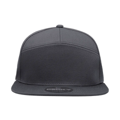 Decky 1098 7 Panel Cotton Snapback Cap - Charcoal - Dark Gray / One Size Fits Most