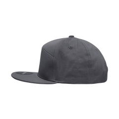 Decky 1098 7 Panel Cotton Snapback Cap - Charcoal - Dark Gray / One Size Fits Most