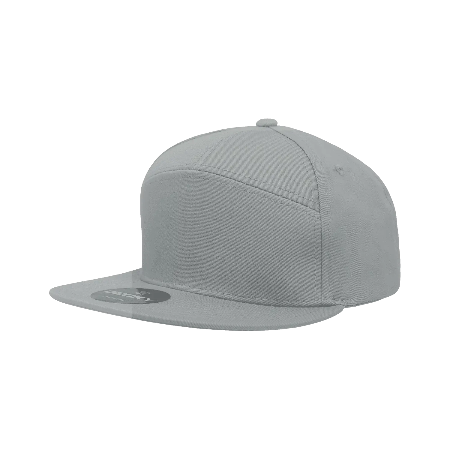 Decky 1098 7 Panel Cotton Snapback Cap - Gray - Gray / One Size Fits Most