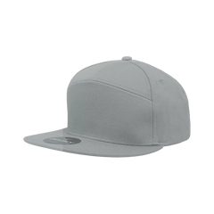 Decky 1098 7 Panel Cotton Snapback Cap - Gray - Gray / One Size Fits Most