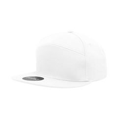 Decky 1098 7 Panel Cotton Snapback Cap - White - White / One Size Fits Most