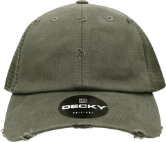 Decky 110 Vintage Mesh Cap - Olive - Olive / One Size Fits Most