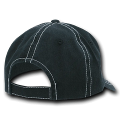 Decky 111 Contra-Stitch Washed Polo Cap - Black White - Black White / One Size Fits Most