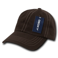 Decky 111 Contra-Stitch Washed Polo Cap - Brown Khaki - Brown Khaki / One Size Fits Most