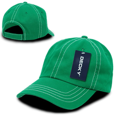 Decky 111 Contra-Stitch Washed Polo Cap - Kelly White - Kelly White / One Size Fits Most