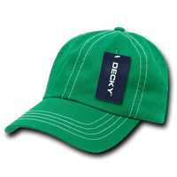 Decky 111 Contra-Stitch Washed Polo Cap - Kelly White - Kelly White / One Size Fits Most