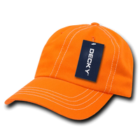 Decky 111 Contra-Stitch Washed Polo Cap - Orange White - Orange White / One Size Fits Most
