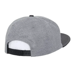 Decky 1115 Melton Vinyl Snapback Cap - Ash Black - Gray Black / One Size Fits Most