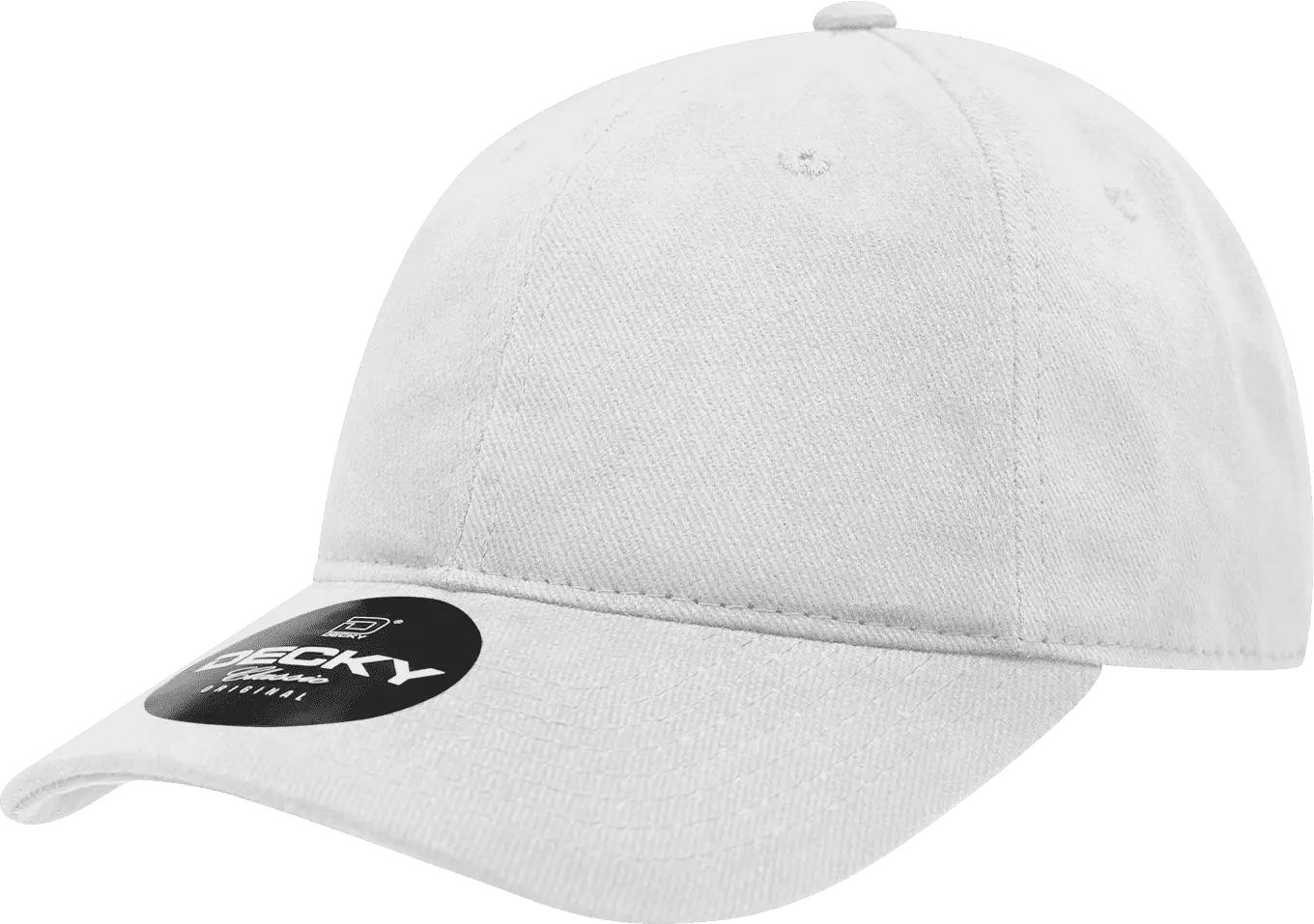 Decky 112 Brushed Cotton Baseball Cap - White - White / One Size Fits Most