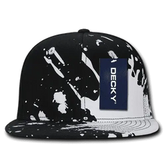 Decky 1125 Splat Snapback Cap - Black - Black / One Size Fits Most