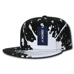 Decky 1125 Splat Snapback Cap - Black - Black / One Size Fits Most