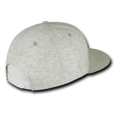 Decky 1131 Heather Jersey Knit Snapback Cap - Cream - Ivory / One Size Fits Most