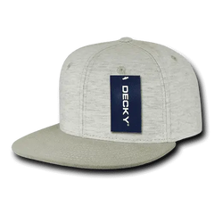Decky 1131 Heather Jersey Knit Snapback Cap - Cream - Ivory / One Size Fits Most
