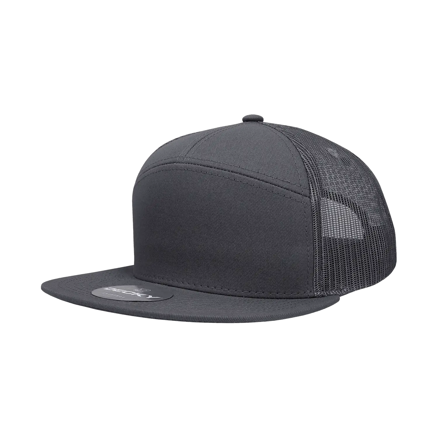Decky 1133 7 Panel Trucker Cap - Charcoal - Dark Gray / One Size Fits Most