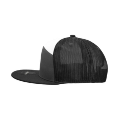 Decky 1133 7 Panel Trucker Cap - Charcoal White Black - Dark Gray White / One Size Fits Most