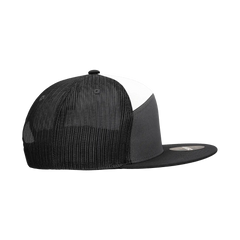 Decky 1133 7 Panel Trucker Cap - Charcoal White Black - Dark Gray White / One Size Fits Most