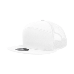 Decky 1133 7 Panel Trucker Cap - White - White / One Size Fits Most