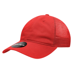 Decky 120 Relaxed Trucker Cap - Red - Red / One Size Fits Most